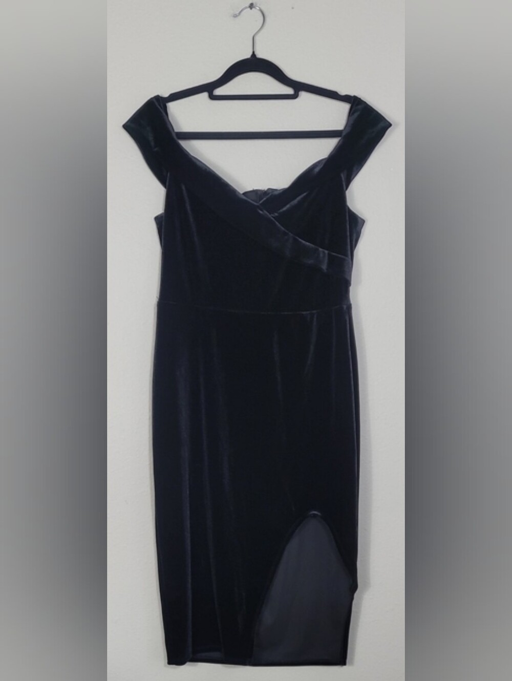 Vintage B Darlin Velvet Midi Dress Size Small Black Whimsigoth Y2K